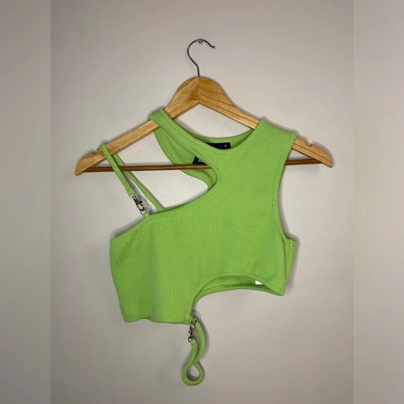 The Ragged Priest Cut Out Ribbed Crop  Tank - Picture 3 of 7